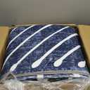 Area Rug 9x12 Living Room Rug Non Slip Modern Bedroom Stain Resistant Dining Room Throw Rug Geometric Area Rug Low Pile Untra Soft Contemporary Accent Carpet for Home Office, Navy