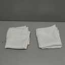 KOUFALL White Rod Pocket Blackout Tier Short Curtains 52x24 Inches Long