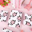 JarThenaAMCS Graduation Wrapping Paper -Mini Roll- 17In x 32.8Ft Pink Bow Black Graduation Cap Gift Wrap Craft Paper for Girl Birthday Congrats Grad Party Packing Supplies