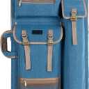 TRANSON Art Portfolio Case Artist Backpack Canvas Bag Large 26 x 19.5 (Turquoise Green)