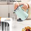 WTJMOV Small Electric Kettle Stainless Steel, 0.8L Portable Tea Kettle Auto Shut-off, Low Power Hot Water Kettle for Camping, Travel, Office and More