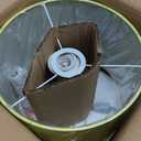 Simple Designs LT2002-GRN-LB 18.11" Oval Bowling Pin Base Ceramic Table Lamp with LED Bulb, Green