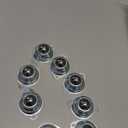 HLMOptimo 1 Rolling Ball Transfers 8 pcs, Universal Transfer Bearings of 400 Lbs Load Capacity, Two-Hole Flange Mounted Roller Bearings for Conveyor Transmission Furniture Wheelchair