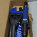 34" Extendable Ice Scrapers for Car Windshield 2-in-1 Snow Brush for Car Snow Scraper for Car Snow Scraper and Drush with Ergonomic Foam Grip for Cars, Trucks, SUVs with 360 Pivoting Brush Head Blue