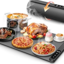 Food Warming Mat, Graphene Heating Warming Mat for Food, Portable Electric Warming Tray for Parties Buffet with 6 Hours Timer Setting, Roll Up Food Warmer Mat