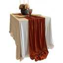 BTF HOME Luxurious Velvet Table Runner, Terracotta Wedding Table Runners, 5ft Velvet Home Party Table Decorations