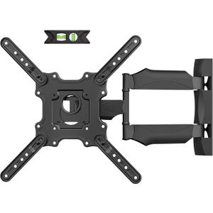 USX MOUNT Full Motion TV Wall Mount Bracket for Most 32-60 Inch TVs Up to 77 lbs & MAX VESA 400x400 mm, Corner Center Design TV Mount 20" Articulating Extension Arm with Swivel Tilt & Leveling (32-60 Inch Single Stud)