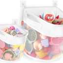 UNEEDE 2Pcak Bath Toy Organizer,Big Capacity Bathtub Toy Storage Organizer,Quick Access Bath Toy Holder for Bathtub,Baby Organizer and Storage,Quick Dry Baby Storage for Tub,Mesh Shower Caddy