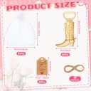 Meanplan 99 Pcs Cowboy Boot Bottle Opener Set Cowgirl Western Derby Wedding Party Favor Includes Cowboy Beer Bottle Opener Organza Bag Thank You Tag and Jute Rope for Guest Wedding Party Baby Shower