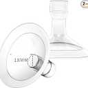 18mm Oval Flanges Breast Pump Parts Compatible with Medela Breast Pumps PersonalFit, Maxflow, Freestyle Flex Swing Maxi Connector