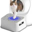 SpaceTime Elevated Cat Litter Mat for Litter Box,Trapping Litter Ramp/Steps for Floor Indoor,Washable Easy Cleaning Cat Pad with Filter Function,Suitable for Kitty & Senior Cats (Grey-Stool Shape)