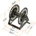 GOFORWILD Heavy-Duty Decorative Garden Hose Reel - Wall/Floor Mount with 200-Ft Capacity for 5/8 Hose Outdoor Hose Holder Winder for Lawn, Yard & Garden Storage