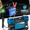 Kohree 12V Dual Cylinder Air Compressor, 12.35 ft/Min Fast Tire Inflator, Portable Heavy Duty Tire Pump with Max 150 PSI for Offroad Truck, RV, 4x4 Vehicles