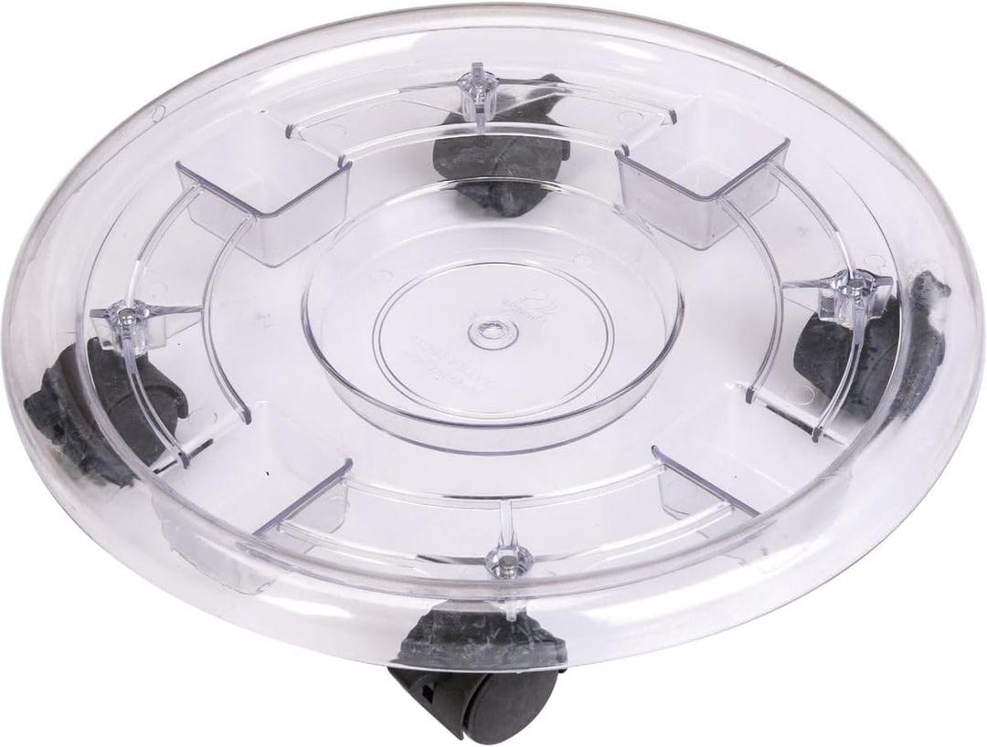 Panacea 84731 Plastic Plant Caddy, Clear, 14" Dia.