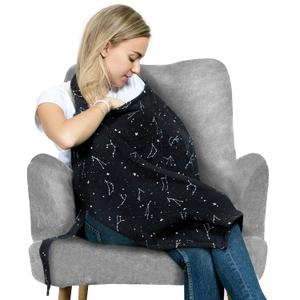 San Francisco Baby Nursing Cover Breathable Breastfeeding Cover for Nursing, 360 Nursing Cover Up for Breastfeeding, Privacy Nursing Covers, Nursing Blanket for Breastfeeding Premium Black