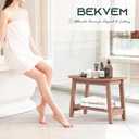 Waterproof HDPE Shower Bench for Inside Shower, Shower Stool, Brown, Large 21x12.5x17.5 Inch