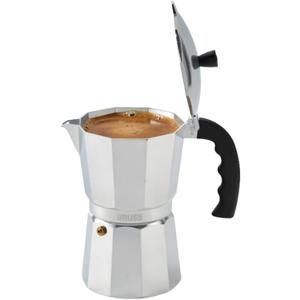 IMUSA 9 Cup Cast Aluminum Stovetop Coffeemaker, Moka Pot for Classic Cuban, Italian, and Espresso Style Coffee (Silver)