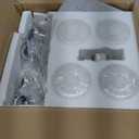 4-Light Nickel Bathroom Light Fixtures, E26 Modern Vanity Lights for Bathroom with Clear Glass Shade, Wall Lamps for Mirror Hallway Kitchen Cabinet Living Room Sconces Lights