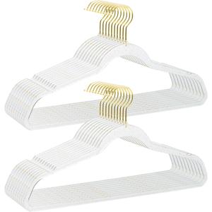 Clear Clothes Hangers 16", 20 Pack Plastic Coat Hanger for Adult Closet, Durable Ganchos de Ropa with Swivel Hook, Thin Space Saving Perchas de Plstico for Spaghetti Strap Dress Suit