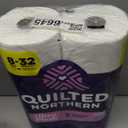 Georgia Pacific QUILTED NORTHERN ULTRA PLUSH TOILET PAPER, 8 MEGA ROLLS (Pack of 1, White)