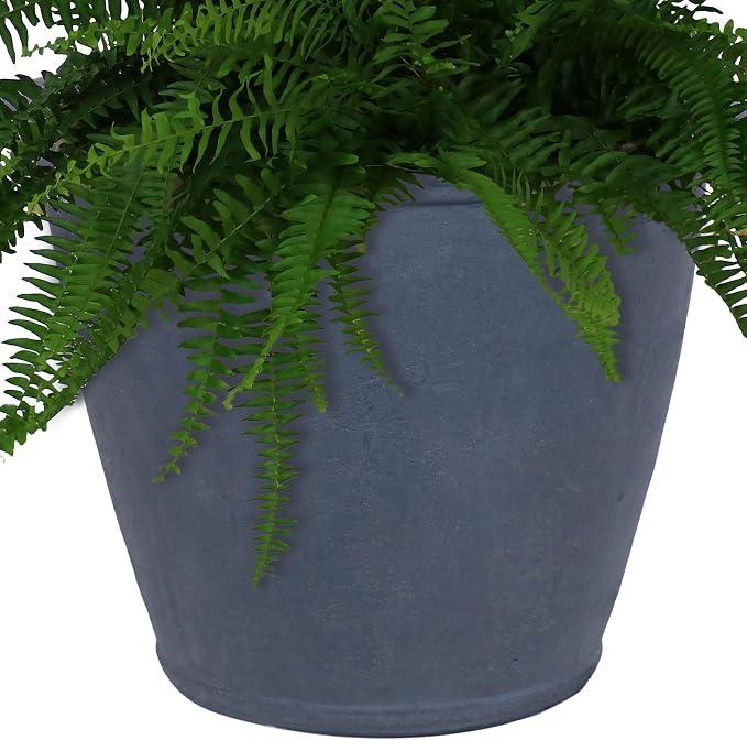  Anjelica 24'' Large Plastic Planter Pot for Plants, Slate
19-Gallon Capacity, Large Plastic Planter for Outdoors, Drillable Drainage Hole, Double-Walled Polyresin Tree Pot for Porch