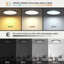 Matane 12in Flush Mount Ceiling Light Fixture with Remote 2400LM Wired