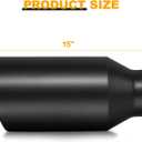 Exhaust Tip 3" Inlet, 5" Outlet 12" Overall Length, Premium Stainless Steel with Wear Resistant Black Coating, Rolled Angle Cut, Bolt-On Easy Installation, for Truck Diesel Tail Pipe