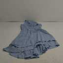 Chiffon Flowy Dresses Flower Girls Asymmetrical with Ruffles Sleveless Swing Party Gowns A-Line Dress (13-14 Years, Blue)