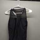 Yonique Tankini Swimsuits for Women with Shorts Athletic Two Piece Bathing Suits Racerback Tank Tops Swimwear (Small, Black&striped)