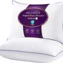 JOLLYVOGUE Bed Pillows Standard/Full Size Set of 2, Washable Supportive Bed Pillows with Super Soft Down Alternative Fill, Luxury Fluffy Hotel Quality for Side, Back, and Stomach Sleepers