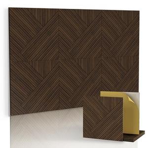 Acoustic Panels, Magrowill 6-Pack 3D Wall Art Panels, High Density Painted Wood Sound Proof Panels Sound Absorbing with Self-Adhesive, Interior Wall Decor Panels (Walnut)