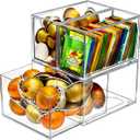 3 Acrylic Coffee K Cup and Tea Bag Organizer, Coffee Pod Drawer Holders, Stackable Accessories Tea Organizers and Storage for Kitchen Multi Organizers-Clear