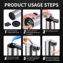 Automatic Soap Dispenser, Automatic Soap Dispenser Touchless, Kitchen & Bathroom, 3 Adjustable Volume for Liquid Soap, Water-Resistant, Hotel, Restaurant and School, Clog-Free, Stainless Steel