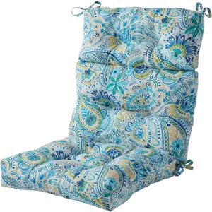 Greendale Home Fashions Outdoor 44 x 22-inch High Back Chair Cushion, Set of 1, Paisley