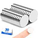 Small Magnets, 30 Pack Refrigerator Magnet 20x3mm Rare Earth Magnets Neodymium Magnet for Crafts, Whiteboard, Kitchen Cabinet