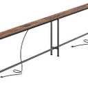 SUPERJARE 110.2 Inch Sofa Table with 2 Power Outlets and USB-C Port, 5.9 Inch Narrow Console Table with Storage, Extra-Long, for Entryway Hallway Couch Behind Sofa, Small Spaces, Rustic Brown, 5.9"D x 110.2"W x 29.7"H