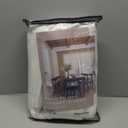 Pinch Pleated Linen Curtains 96 Inches Long for Living Room Bedroom Light Filtering Boho Window Drape 96 inch 2 Panels with Hooks Rings 8ft Cream Beige White Sliding Glass Door Semi Sheer Curtain