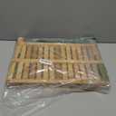 Vdomus Bamboo Dish Drying Rack - Foldable Dish Rack for Kitchen - Collapsible & Compact Wooden Plate Holder - Eco-Friendly & Functional Wood Dryer Rack for Plates - Space-Saving Storage Organizer