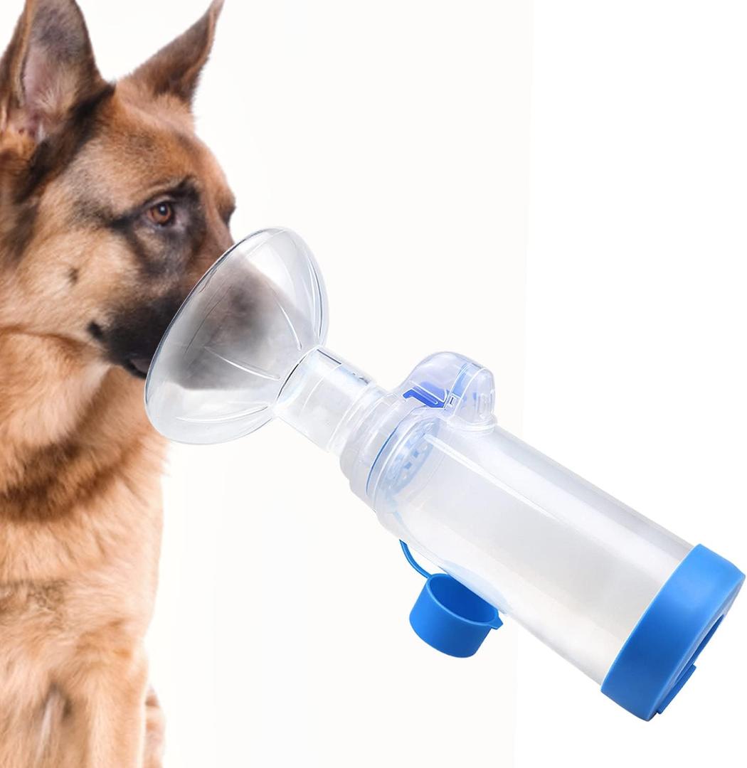 Aerosol Chamber for Pets Inhaler Spacer for Cat or Dog Handheld Spacer with Exclusive Breathing Indicator and Mask (for Dogs)