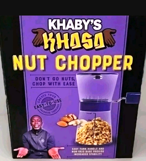 Khaby's Khasa Manual Nut Chopper Easy Crank Handle Dishwasher Safe Non-Skid Base