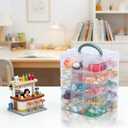 5-Tier Mini Brand Storage Case with Adjustable Compartments, Plastic Organizer Box for Mini Brand Organizer(Case Only)