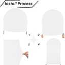 Bricia Wedding Arch Backdrop Stand Cover, 6.6FT Double Sided Stretchy Arch Cover Fitted Wedding Birthday Party Banquet Decoration (White 79.2''Lx39.6''W)