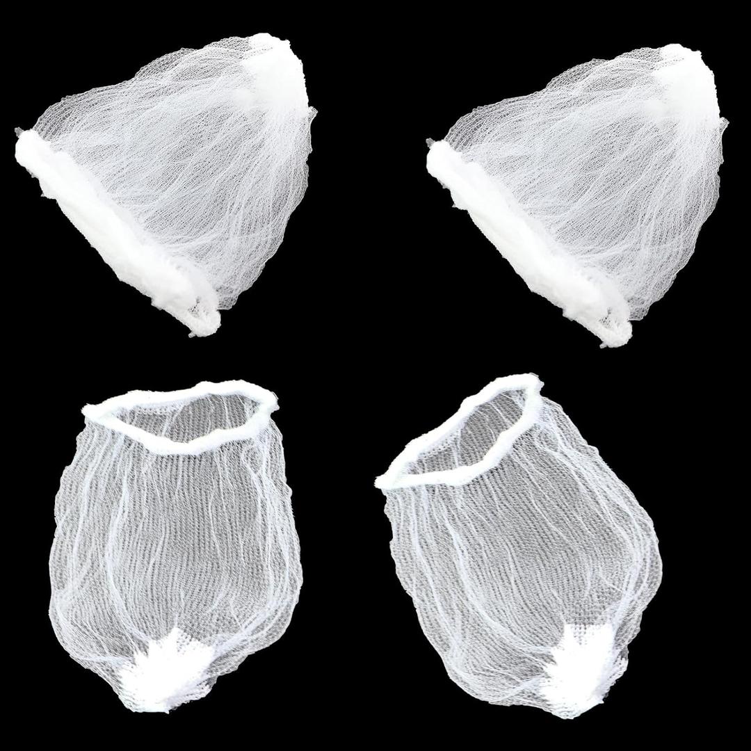 100PCS Kitchen Sink Beam Strainer Set 9x6cm White Disposable Kitchen Bathroom Sink Outlet Dishwashing Drain Outlet Anti Clogging Cleaning Floor Drain Screen