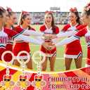 Kigeli 30 Set Cheer Duck Keychains Gift Bulk Cheerleading Team Gifts with You've Been Cheer Ducked Cards Organza Bags