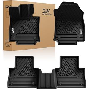 3W Floor Mats Fit 2022-2024 2025 2026 Lexus NX/NX250/NX350 (Not for Hybrid), TPE All Weather Custom Fit Floor Liner for Lexus NX, 1st & 2nd Row Car Mats, Black