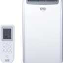 BLACK+DECKER 14,000 BTU Portable Air Conditioner, 3-in-1 AC, Dehumidifier and Fan, Portable AC Unit with Remote Control, Auto Evaporation, 3 Speeds, Window Kit Included, White, BPP10WTB