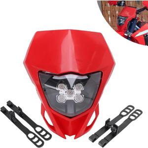 JFG RACING Dirt Bike Headlight,Motorcycle LED Headlight Enduro Pit Bike Headl Light Kit Universal for Most Motorcycle Dirt Pit Bike Enduro Like 65-650 CRF XR CRRed JFG RACING Dirt Bike Headlight,Motorcycle LED Headlight Enduro Pit Bike Headl Light Kit Universal for Most Motorcycle Dirt Pit Bike Enduro Like 65-650 CRF XR CRRed