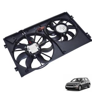 Engine Dual Radiator Condenser Cooling Fan Replacement for 2012-2013 Beetle 2010-2013 Golf 2012-2013 Passat 2006-2009 Rabbit 2.5L 2.0L VW3120100 1K0959455ET