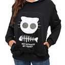 BOMBAXCEIBA Cat Dog Pet Carrier Sweater Puppy Kitten Pouch Hoodies Kitty Carrying Kangaroo Sweatshirt (Black,M)