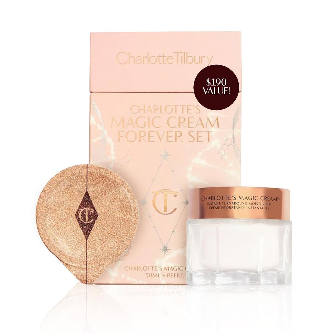 Charlotte Tilbury Magic Cream Face Moisturizer - Firming & Hydrating Face Cream to Create a Smoother-Looking Base for Makeup - Enriched with Vitamins C & E, Peptide Complex & Hyaluronic Acid (3.38 Fl Oz (Pack of 1))